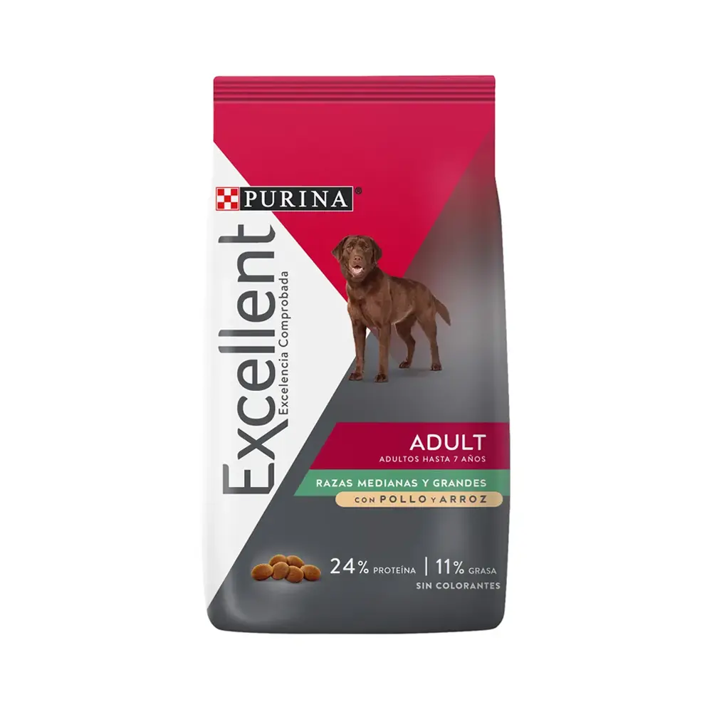 Purina Excellent Alimento Seco para Perro Adulto Raza Mediana/Grande 20 kg