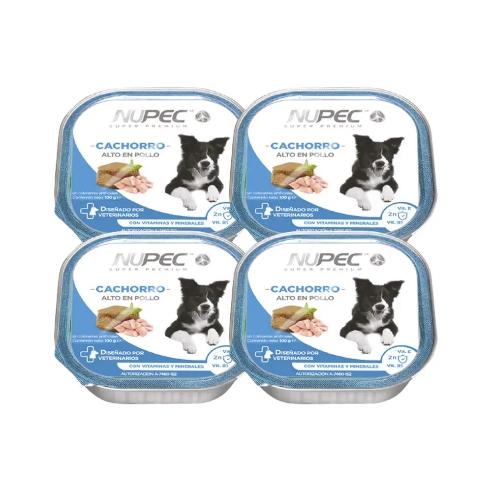 Nupec Alimento Humedo para Perro Cachorro Kit 4 Latas