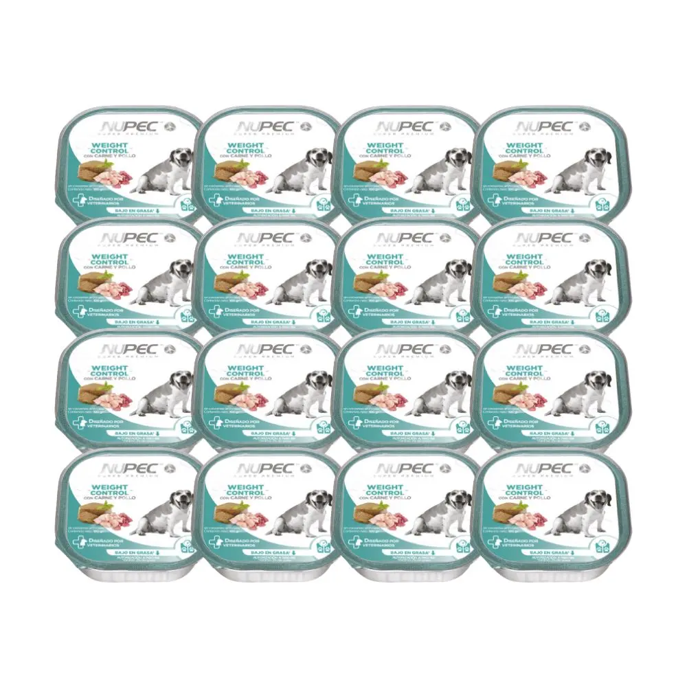 [NP-HM-WC-SKIT-16LATAS] Nupec Alimento Humedo Weight Control para Perro Adulto Super Kit 16 Latas
