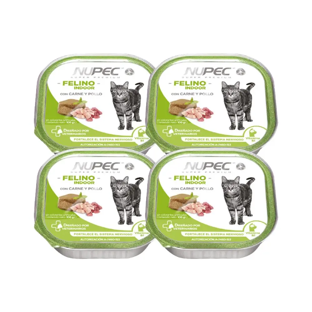 [NP-FE-HM-AD-KIT-4LATAS] Nupec Alimento Humedo para Gato Adulto Kit 4 Latas