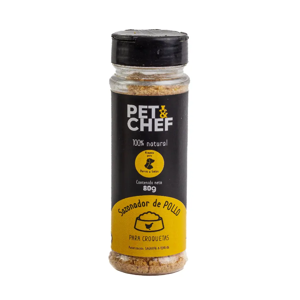 [PNC-SAZ-PLLO-80G] Pet N Chef Sazonador para Perro y Gato Receta Pollo 80 g