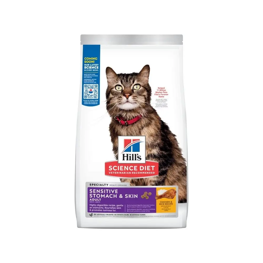 [HI-FE-SENS-SKST-1.6KG] Hill's Alimento Seco Sensitive Stomach & Skin para Gato Adulto 1.6 kg