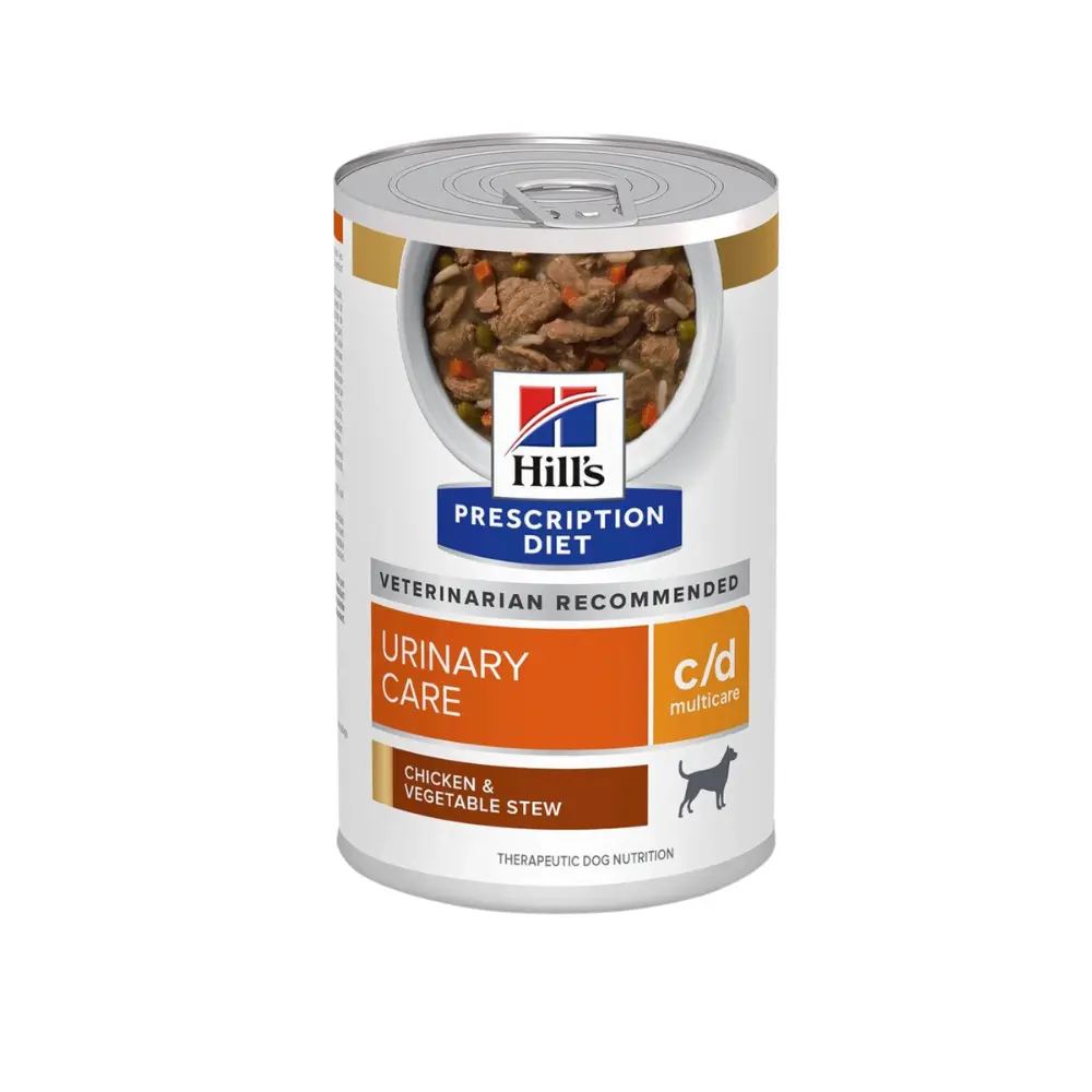 [HIVET-HM-CD-ESDO-354G] Hill's Prescripcion Alimento Humedo c/d Urinary Care para Perro Adulto Receta Estofado 354 g