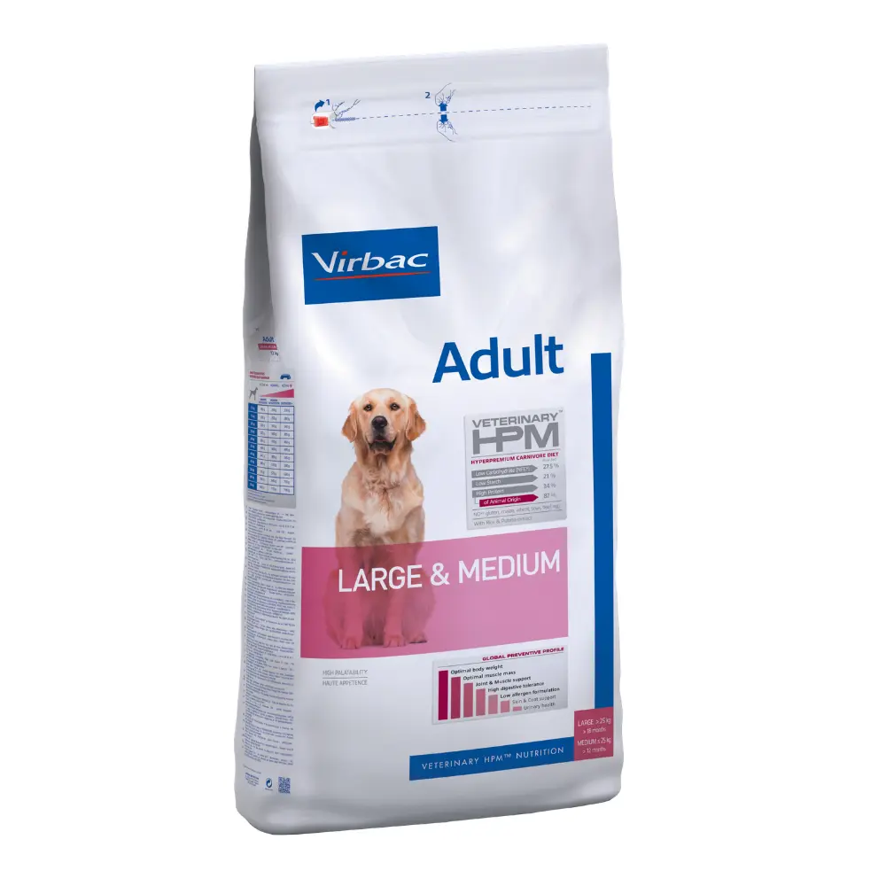 Virbac Alimento Seco para Perro Adulto Raza Mediana/Grande 12 kg