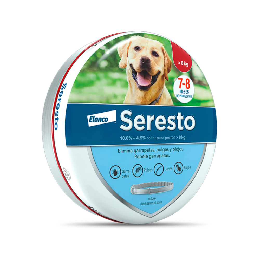 [SRTO-CLLR-8/60KG] Seresto Collar Antipulgas y Garrapatas para Perro de 8 a 60 kg