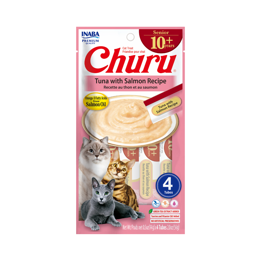 Inaba Churu Premios para Gato Senior Receta Atun y Salmon Bolsa 56 g