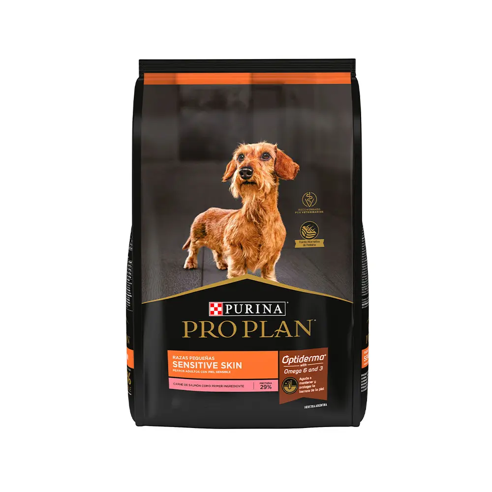 Pro Plan Alimento Seco Sensitive Skin para Perro Adulto Raza Pequeña Receta Salmon 1 kg