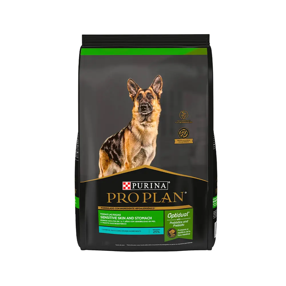 Pro Plan Alimento Seco Sensitive Skin/Stomach para Perro Adulto Todas las Razas 10 kg