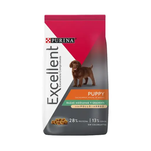 [PE-CA-4KG] Purina Excellent Alimento Seco para Perro Cachorro Raza Mediana/Grande 4 kg