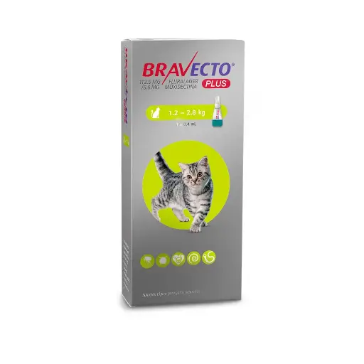 [BV-FE-1.2/2.8KG] Bravecto Pipeta Desparasitante para Gato de 1.2 a 2.8 kg