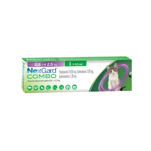 [NG-FE-0.8/2.5KG] Nexgard Pipeta Desparasitante para Gato de 0.8 a 2.5 kg