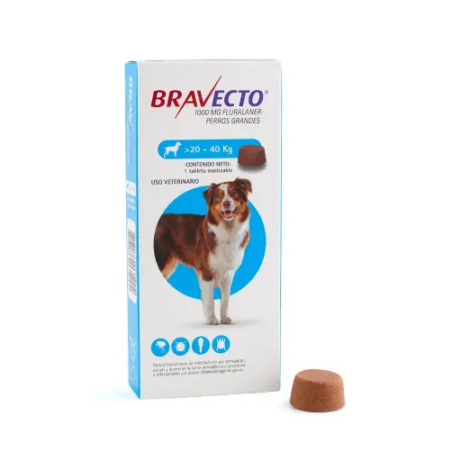 [BV-20/40KG] Bravecto Tableta Desparasitante para Perro de 20 a 40 kg